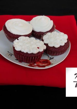 A picture of Super moist red velvet recipe.