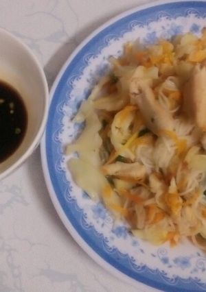 Hình của món Bún xào ức gà.