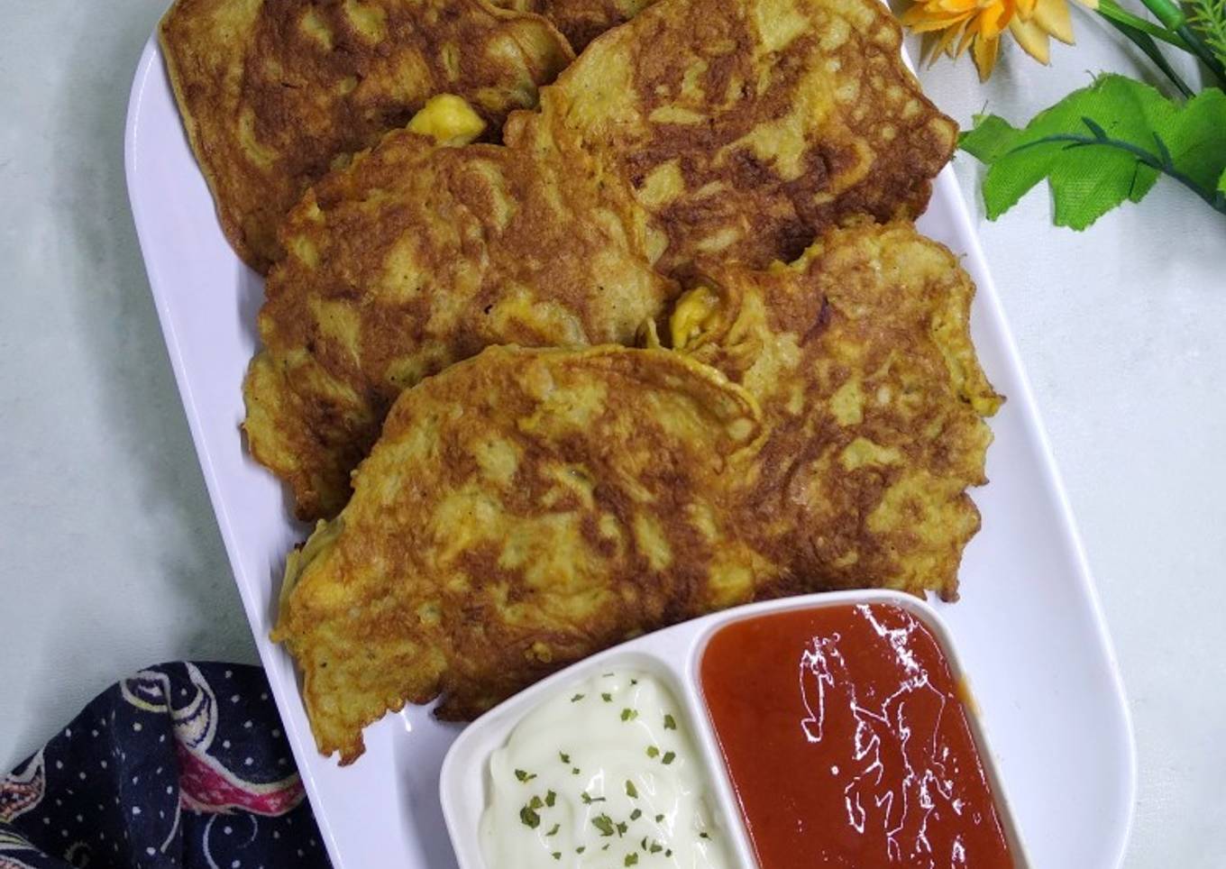 Korean Enoki Mushroom Pancake