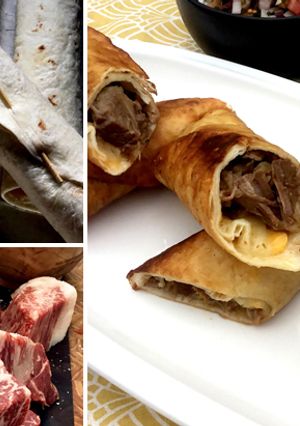 A picture of Braised Fullblood Wagyu Beef Chuck Flautas.