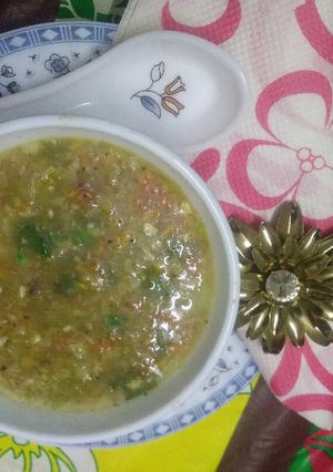 A picture of Vegetable soup.
