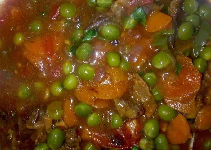 Steps to Prepare Gordon Ramsay Beef stew with peas