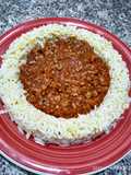 Riz basmati au viande hachée et sauce tomate 🍅