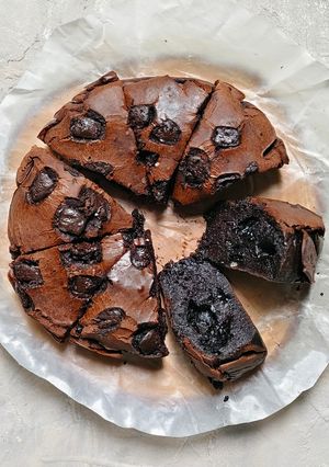 Foto resep Mochi Lava Cake / Mochi Brownies