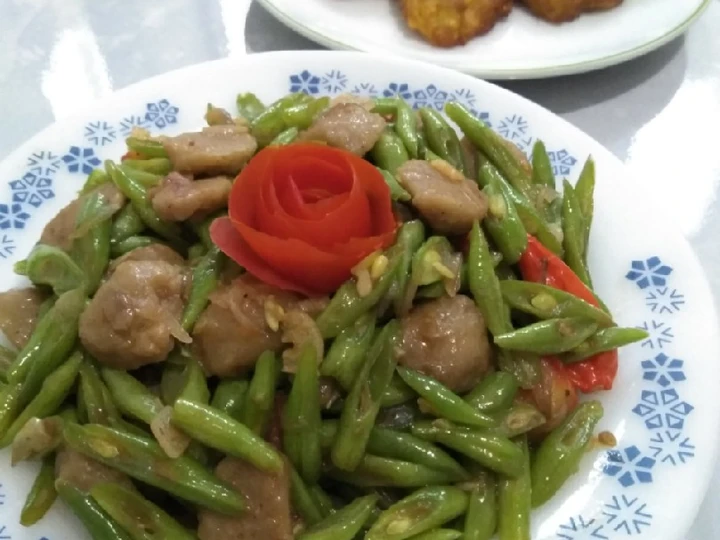 Cara Mudah Membuat Resep Tumis buncis pentol yang  Bikin Ketagihan Anti Ribet, Lezat Sekali