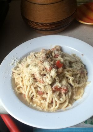 Una foto de Fideos con atún 