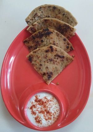 A picture of Moong paratha.