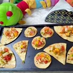 Masala papad | Sweet and sour Masala papad platter A picture of Masala papad | Sweet and sour Masala papad platter.