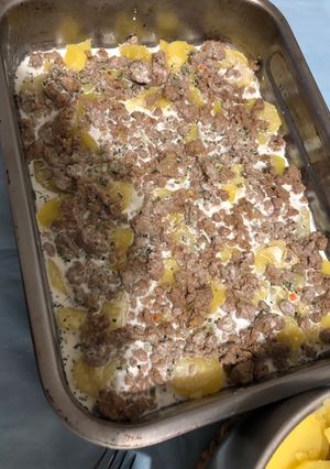 Tejszínes rakott krumpli recept fotója