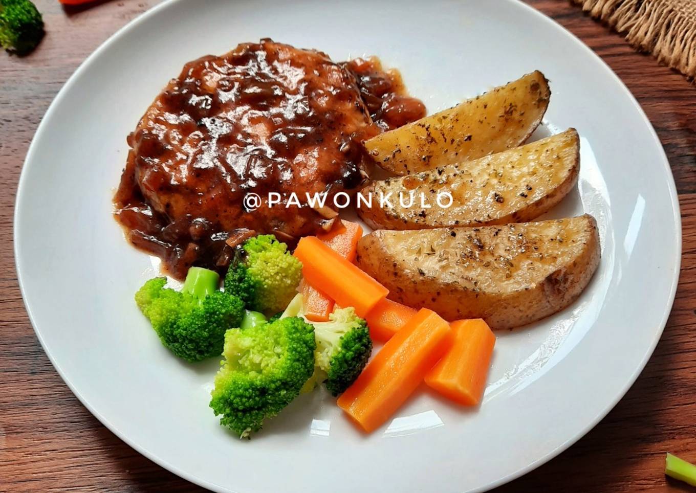 Steak tempe saus lada hitam
