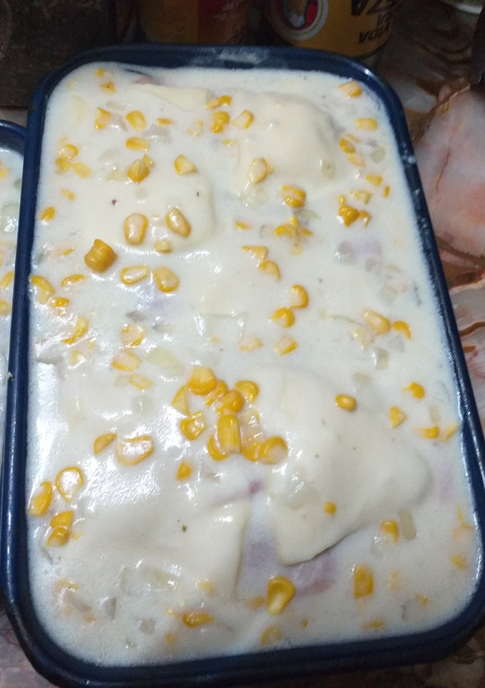 Una foto de Lasagna de berenjenas con salsa blanca