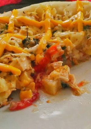 Foto resep Pizza teflon topping ayam tahu no msg lembut & empuk tanpa telur