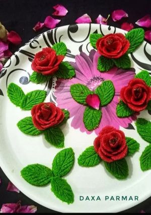 A picture of Gulkand Rose Mithai.