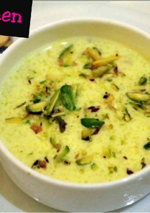 A picture of Sooji kheer.