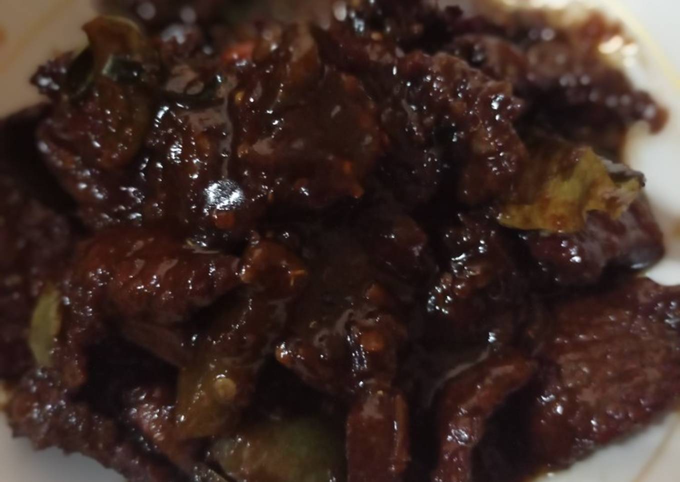 Sate goreng sapi,