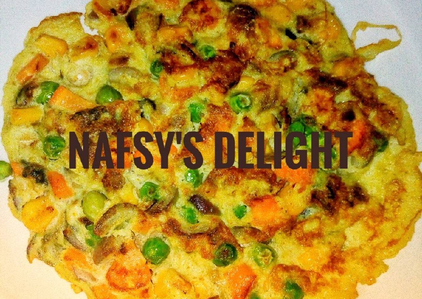 Veggie and fish fried egg