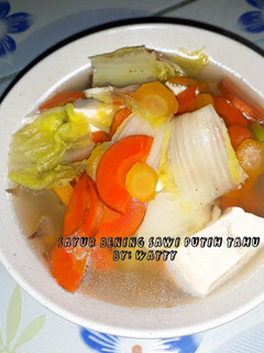 Foto resep Sayur Bening sawi putih, wortel dan tahu