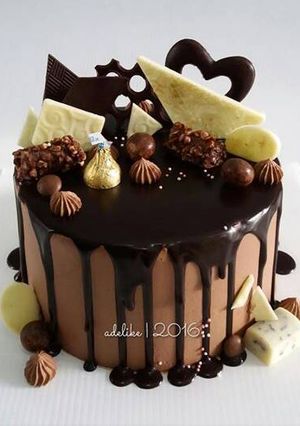 Foto resep Cara menghias kue tart || Choco Drip Cake