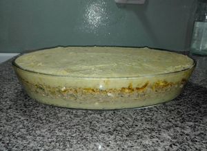 Una foto de Pastel de papas, con puré de batatas y carne de cerdo
