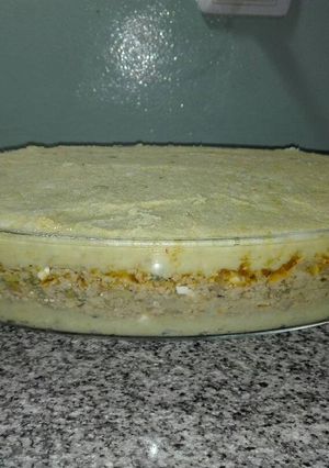 Una foto de Pastel de papas, con puré de batatas y carne de cerdo