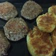 Hamburguesas de lentejas con papas rosti