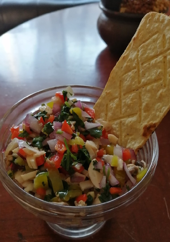 Una foto de Ceviche de Champiñones