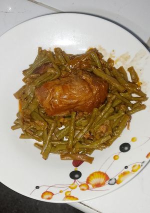 Una foto de Habichuelas con Carne de Cerdo