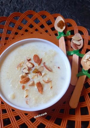 A picture of Little millet kheer - for vrat (fast).