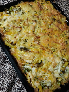عکسی از دستور سیب زمینی و قارچ و پنیر🤤🤤😋😋