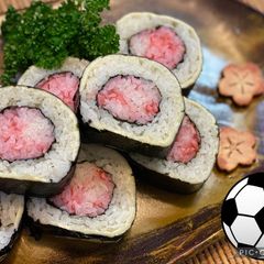 Japanese Flag 🇯🇵 Roll Sushi A picture of Japanese Flag 🇯🇵 Roll Sushi.