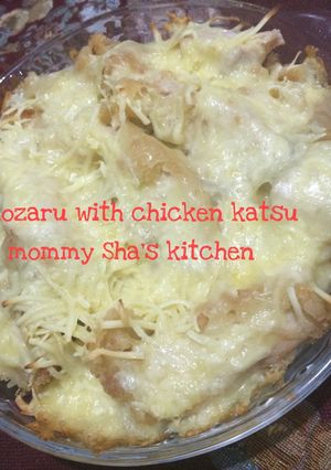 Foto resep Bake rice cheese (Mozaru) with chicken katsu