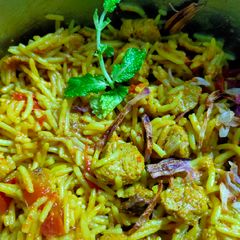 Soya Chunk Biryani A picture of Soya Chunk Biryani.