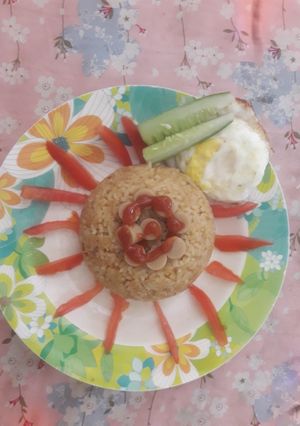 Foto resep Nasi Goreng matahari (to balita🍄)