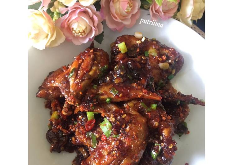 10 Resep: Spicy chicken wing (ayam goreng pedas) Anti Ribet!