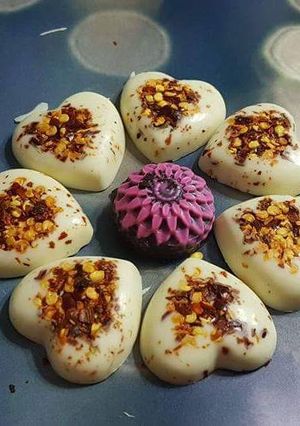 A picture of Chilli chocolate hearts.