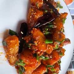 Honey chilli potato A picture of Honey chilli potato.