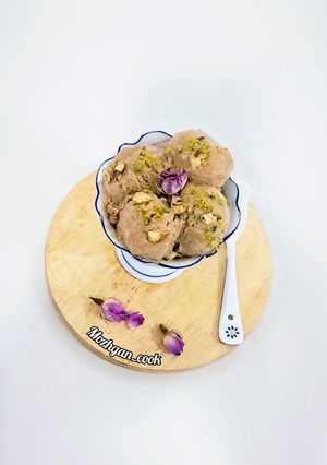 عکسی از دستور بستنی موزی بیسکویتی