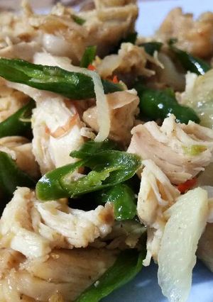 Foto resep Menu diet PD (Tumis ayam bombay cabe hijau)