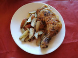 La receta del pollo rostizado con papas rústicas de la abuelita