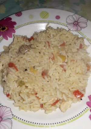 Una foto de Arroz primavera a mi manera❤