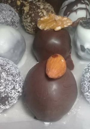 Una foto de Trufas de chocolate y avena