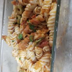 A picture of Red sauce Pasta.