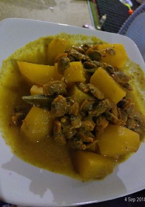 Foto resep Tumis kerang asin kentang