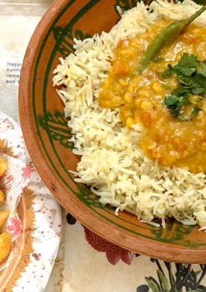 A picture of Special Daal Mix with Zeera rice.
