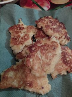 Фото Оладьи с яблоками.