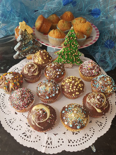 Foto principal de Magdalenas con chocolate decoradas para Navidad