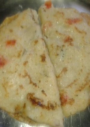 A picture of Suji besan ka chilla.