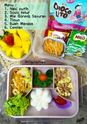 Foto resep Bekal sekolah, Mie goreng sayuran (917)