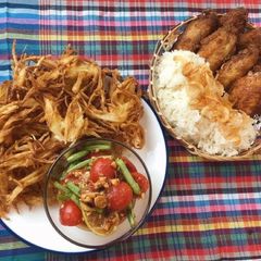 🧑🏽🍳🧑🏼🍳 Sumtum Tod • Thai Crispy Papaya Salad With Hat Yai fried chicken wings Recipe A picture of 🧑🏽🍳🧑🏼🍳 Sumtum Tod • Thai Crispy Papaya Salad With Hat Yai fried chicken wings Recipe.