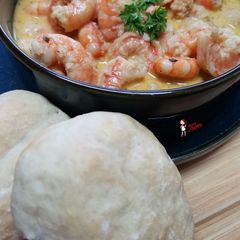 Prawns in Lemon garlic butter sauce A picture of Prawns in Lemon garlic butter sauce.